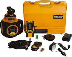 Johnson Level & Tool - 2,000' (Exterior) Measuring Range, 1/16" at 100' Accuracy, Self-Leveling Rotary Laser - 300, 600 & 1,100 RPM, 2 Beams, Lithium-Ion Battery Included - Americas Industrial Supply