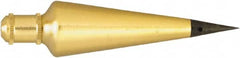 Johnson Level & Tool - 4-3/8 Inch Long, 1-1/8 Inch Diameter Brass Plumb Bob - 12 Ounce, Has Replacable Tip - Americas Industrial Supply