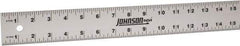 Johnson Level & Tool - 96" Long, 1/8, 1/16" Graduation, Aluminum Rule - English Graduation Style, Gray, Anodized Finish - Americas Industrial Supply