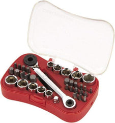 GearWrench - 35 Piece 1/4" Drive Ratchet Socket Set - Comes in Blow Molded Case - Americas Industrial Supply