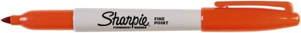 Sharpie - Orange Permanent Marker - Fine Tip, AP Nontoxic Ink - Americas Industrial Supply