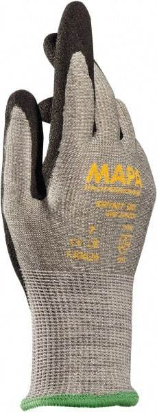 MAPA Professional - Size L (9), ANSI Cut Lvl 2, Puncture Lvl 3, Abrasion Lvl 4, Nitrile Coated HDPE Cut Resistant Gloves - Black, Paired - Americas Industrial Supply