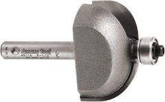 Amana Tool - 1-3/8" Cut Diam, 3/4" Length of Cut, 2 Flute Cove Edge Profile Router Bit - Carbide-Tipped, 1/4" Shank Diam, 3/4" OAL, Uncoated - Americas Industrial Supply