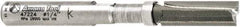 Amana Tool - 1/4" Cut Diam, 3/4" Length of Cut, 2 Flute Pattern-Cutting Edge Profile Router Bit - Carbide-Tipped, 1/4" Shank Diam, 3/4" OAL, Uncoated - Americas Industrial Supply