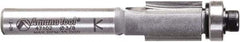Amana Tool - 3/8" Cut Diam, 1/2" Length of Cut, 2 Flute Flush Trim Edge Profile Router Bit - Carbide-Tipped, 1/4" Shank Diam, 2-1/8" OAL, Uncoated - Americas Industrial Supply