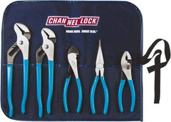 Channellock - 5 Piece Plier Set - Comes in Tool Roll - Americas Industrial Supply