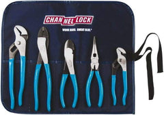 Channellock - 5 Piece Plier Set - Comes in Tool Roll - Americas Industrial Supply