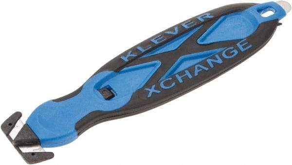 Klever Innovations - Fixed Replacement Head - Blue & Black Plastic Handle, 1 Blade Included - Americas Industrial Supply