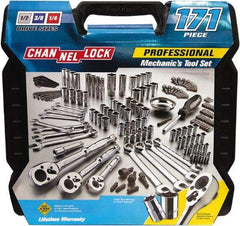 Channellock - 171 Piece 1/4, 3/8, 1/2" Drive Mechanic's Tool Set - Comes with Blow-Molded Case - Americas Industrial Supply