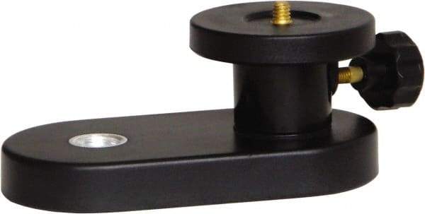 Johnson Level & Tool - 3-3/4 Inch Long x 5-1/2 Inch Wide, Level Tripod Adapter - Black, Use With 5/8 Inch-11 Threaded Tripod - Americas Industrial Supply