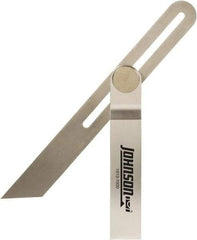Johnson Level & Tool - 10" Blade Length x 1-1/8" Blade Width, 6-1/2" Base Length x 1-1/8" Base Width Stainless Steel Square - 0.008" Accuracy, Beveled Edge - Americas Industrial Supply