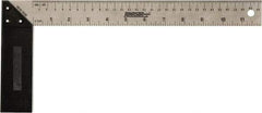 Johnson Level & Tool - 12" Blade Length x 1-1/2" Blade Width, 5-7/8" Base Length x 1-1/2" Base Width Stainless Steel Square - 0.008" Accuracy - Americas Industrial Supply