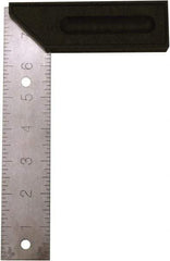 Johnson Level & Tool - 8" Blade Length x 1-1/2" Blade Width, 5-1/8" Base Length x 1-1/2" Base Width Stainless Steel Square - 0.008" Accuracy - Americas Industrial Supply