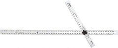 Johnson Level & Tool - 48" Blade Length x 2" Blade Width, 16" Base Length x 2" Base Width Aluminum Square - 0.008" Accuracy, Beveled Edge - Americas Industrial Supply
