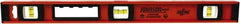 Johnson Level & Tool - 24" Long 3 Vial I-Beam Level - Aluminum, Black, 2 Plumb & 1 Level Vials - Americas Industrial Supply