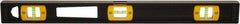 Johnson Level & Tool - 72" Long 5 Vial I-Beam Level - Aluminum, Black, 3 Plumb & 2 Level Vials - Americas Industrial Supply