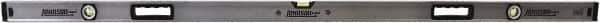 Johnson Level & Tool - 72" Long 3 Vial Box Beam Level - Aluminum, Yellow, 2 Plumb & 1 Level Vials - Americas Industrial Supply