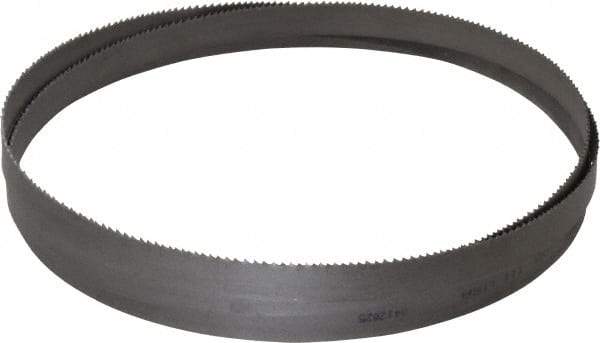 Lenox - 10 to 14 TPI, 5' 4-1/4" Long x 1/2" Wide x 0.025" Thick, Welded Band Saw Blade - Bi-Metal, Toothed Edge, Raker Tooth Set, Flexible Back, Contour Cutting - Americas Industrial Supply