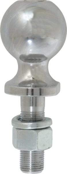 Reese - 2" Diam, 2-3/8" Shank Length, Hitch Ball - 3/4" Shank Diam, 3,500 Lb Capacity, Chrome Finish - Americas Industrial Supply