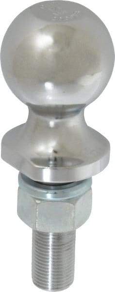 Reese - 1-7/8" Diam, 2-3/8" Shank Length, Hitch Ball - 3/4" Shank Diam, 2,000 Lb Capacity, Chrome Finish - Americas Industrial Supply