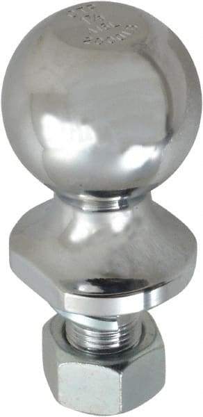 Reese - 1-7/8" Diam, 1-1/2" Shank Length, Hitch Ball - 3/4" Shank Diam, 2,000 Lb Capacity, Chrome Finish - Americas Industrial Supply