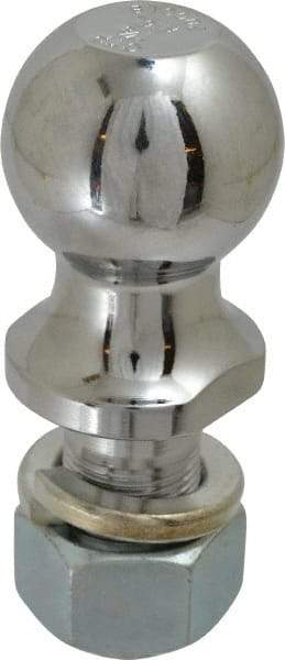 Reese - 1-7/8" Diam, 2" Shank Length, Hitch Ball - 1" Shank Diam, 2,000 Lb Capacity, Chrome Finish - Americas Industrial Supply