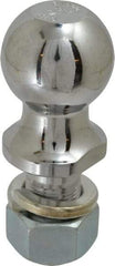 Reese - 1-7/8" Diam, 2" Shank Length, Hitch Ball - 1" Shank Diam, 2,000 Lb Capacity, Chrome Finish - Americas Industrial Supply