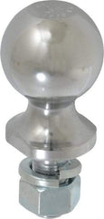 Reese - 2" Diam, 1-1/2" Shank Length, Hitch Ball - 3/4" Shank Diam, 3,500 Lb Capacity, Chrome Finish - Americas Industrial Supply
