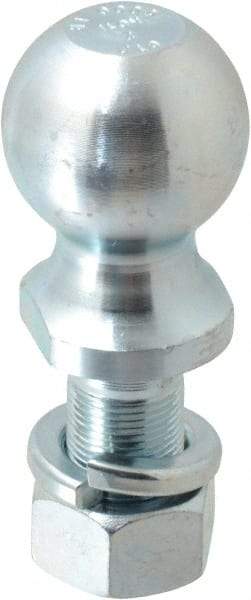 Reese - 2" Diam, 2" Shank Length, Hitch Ball - 1" Shank Diam, 7,500 Lb Capacity, Zinc Finish - Americas Industrial Supply