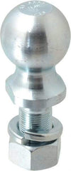 Reese - 2" Diam, 2" Shank Length, Hitch Ball - 1" Shank Diam, 7,500 Lb Capacity, Zinc Finish - Americas Industrial Supply