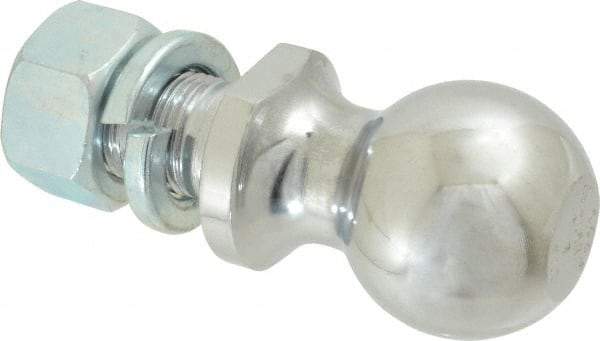 Reese - 2" Diam, 2" Shank Length, Hitch Ball - 1" Shank Diam, 6,000 Lb Capacity, Chrome Finish - Americas Industrial Supply