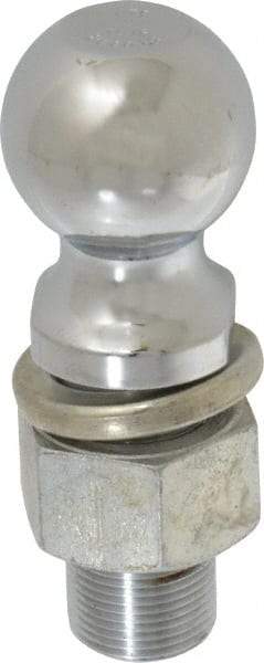 Reese - 2" Diam, 2-1/4" Shank Length, Hitch Ball - 1-1/4" Shank Diam, 8,000 Lb Capacity, Chrome Finish - Americas Industrial Supply