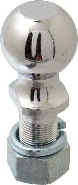 Reese - 2-5/16" Diam, 2-1/2" Shank Length, Hitch Ball - 1-1/4" Shank Diam, 12,000 Lb Capacity, Chrome Finish - Americas Industrial Supply