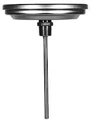 Wika - 4 Inch Long Stem, 5 Inch Dial Diameter, Stainless Steel, Back Connected Bi-Metal Thermometer - -5 to 115°C, 1% Accuracy - Americas Industrial Supply
