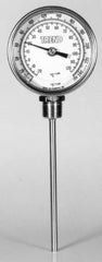 Wika - 12 Inch Long Stem, 5 Inch Dial Diameter, Stainless Steel, Bottom Connected Bi-Metal Thermometer - 10 to 260°C, 1% Accuracy - Americas Industrial Supply