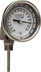 Wika - 2-1/2 Inch Long Stem, 3 Inch Dial Diameter, Stainless Steel, Adjustable Angle Bi-Metal Thermometer - -20 to 60°C, 1% Accuracy - Americas Industrial Supply