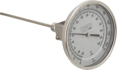 Wika - 9 Inch Long Stem, 5 Inch Dial Diameter, Stainless Steel, Adjustable Angle Bi-Metal Thermometer - -20 to 120°C, 1% Accuracy - Americas Industrial Supply