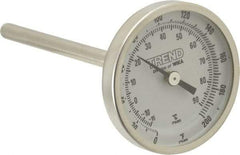 Wika - 4 Inch Long Stem, 2 Inch Dial Diameter, Stainless Steel, Back Connected Bi-Metal Thermometer - -15 to 90°C, 1% Accuracy - Americas Industrial Supply
