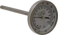 Wika - 4 Inch Long Stem, 2 Inch Dial Diameter, Stainless Steel, Back Connected Bi-Metal Thermometer - -20 to 120°C, 1% Accuracy - Americas Industrial Supply