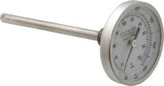 Wika - 4 Inch Long Stem, 2 Inch Dial Diameter, Stainless Steel, Back Connected Bi-Metal Thermometer - 10 to 200°C, 1% Accuracy - Americas Industrial Supply