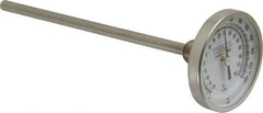 Wika - 6 Inch Long Stem, 2 Inch Dial Diameter, Stainless Steel, Back Connected Bi-Metal Thermometer - -20 to 60°C, 1% Accuracy - Americas Industrial Supply
