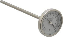 Wika - 6 Inch Long Stem, 2 Inch Dial Diameter, Stainless Steel, Back Connected Bi-Metal Thermometer - -15 to 90°C, 1% Accuracy - Americas Industrial Supply
