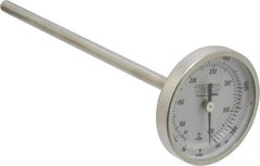 Wika - 6 Inch Long Stem, 2 Inch Dial Diameter, Stainless Steel, Back Connected Bi-Metal Thermometer - 65 to 400°C, 1% Accuracy - Americas Industrial Supply