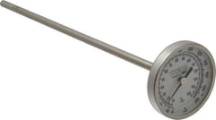 Wika - 9 Inch Long Stem, 2 Inch Dial Diameter, Stainless Steel, Back Connected Bi-Metal Thermometer - 10 to 150°C, 1% Accuracy - Americas Industrial Supply