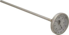 Wika - 9 Inch Long Stem, 2 Inch Dial Diameter, Stainless Steel, Back Connected Bi-Metal Thermometer - 65 to 400°C, 1% Accuracy - Americas Industrial Supply