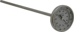 Wika - 9 Inch Long Stem, 2 Inch Dial Diameter, Stainless Steel, Back Connected Bi-Metal Thermometer - 100 to 540°C, 1% Accuracy - Americas Industrial Supply