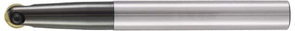 LMT - 3/4" Cut Diam, 3.15" Max Depth of Cut, 1" Shank Diam, 7.48" OAL, Indexable Ball Nose End Mill - 3.15" Head Length, Straight Shank, EBG-R-T Toolholder, GWS 20, WPR 0750 Insert - Americas Industrial Supply