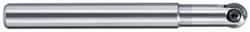 LMT - 3/8" Cut Diam, 3/16" Max Depth of Cut, 3/8" Shank Diam, 120mm OAL, Indexable Ball Nose End Mill - 1.38" Head Length, Straight Shank, EBG-R-NC Toolholder, WPB 0375, WPR 0375 Insert - Americas Industrial Supply