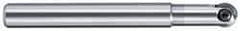 LMT - 3/8" Cut Diam, 3/16" Max Depth of Cut, 3/8" Shank Diam, 120mm OAL, Indexable Ball Nose End Mill - 1.38" Head Length, Straight Shank, EBG-R-NC Toolholder, WPB 0375, WPR 0375 Insert - Americas Industrial Supply