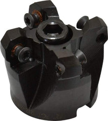 LMT - 2" Cut Diam, 3/4" Arbor Hole, 0.63" Max Depth of Cut, 45° Indexable Chamfer & Angle Face Mill - 4 Inserts, RCKX 1606 Insert, Right Hand Cut, 4 Flutes, Series FCT45 - Americas Industrial Supply